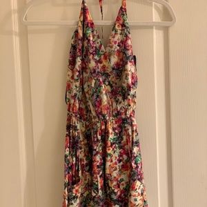 Floral Print Halter Romper